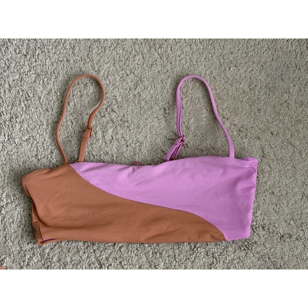L*Space Ari Bikini Top & Dani Bikini Bottom Swimwear Set Rosebud Putty Women's S - Picture 4 of 7
